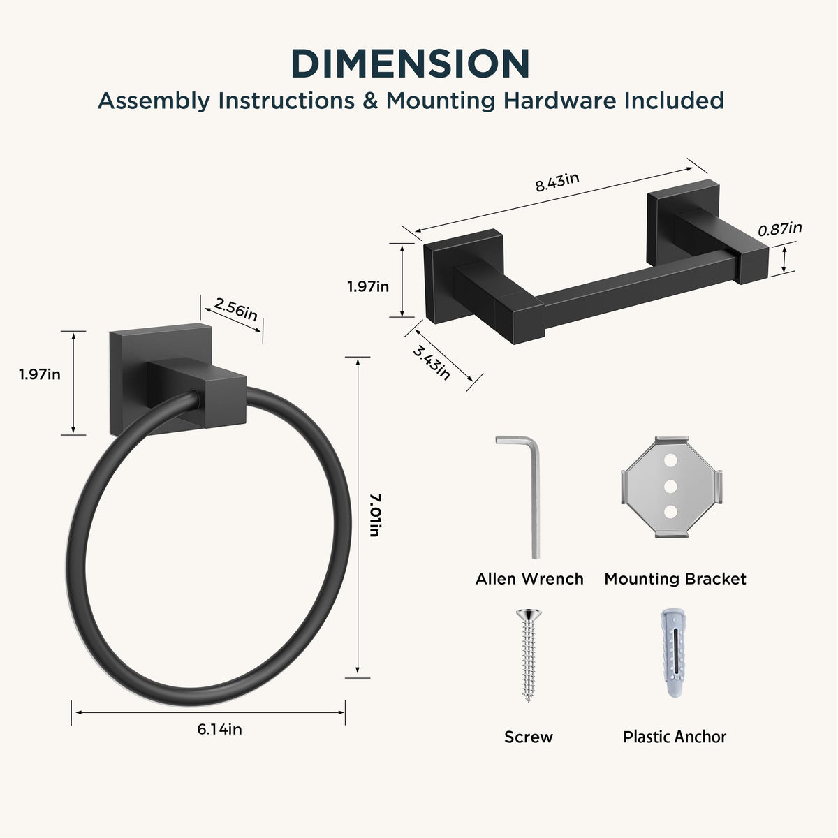 FORIOUS versatile hardware for home and motorhome baths