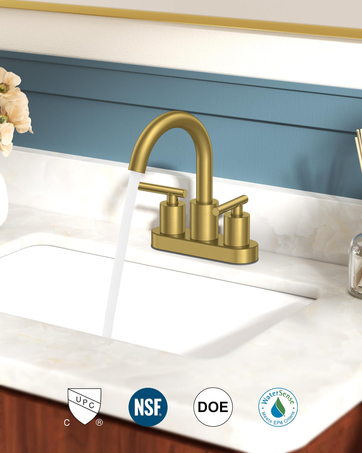 FORIOUS high-arc swivel spout enables easy rinsing