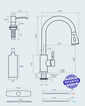 FORIOUS faucet featuring 3 spray modes in brushed nickel for different tasks