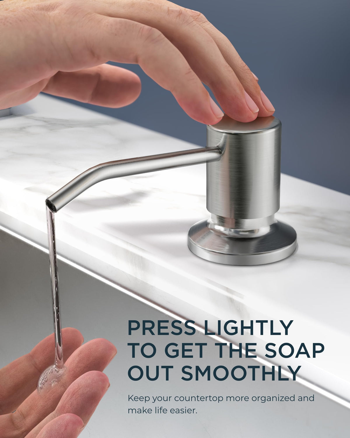 FORIOUS 360 degree swivel head provides easy reach around the sink.