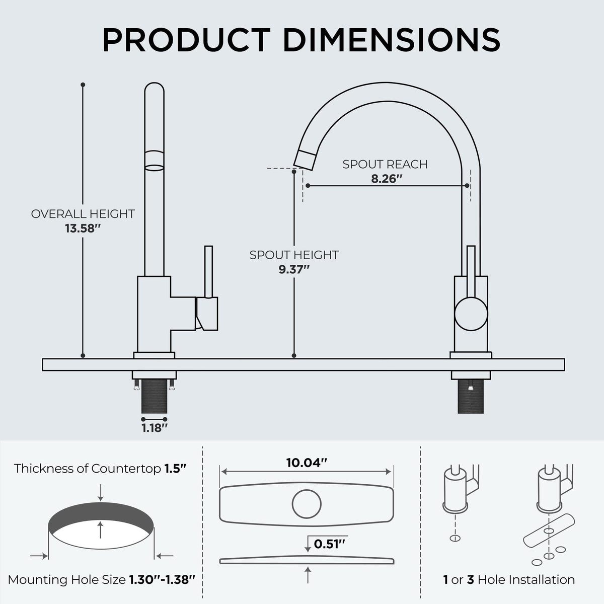 FORIOUS 360-degree swivel faucet offering flexible reach for easy dishwashing