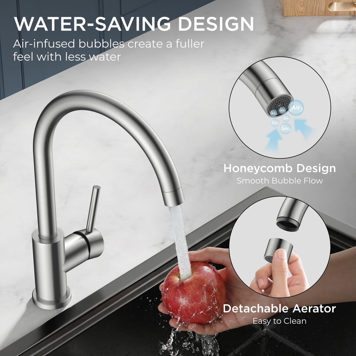 FORIOUS faucet shown in bar RV or outdoor use with compact versatility