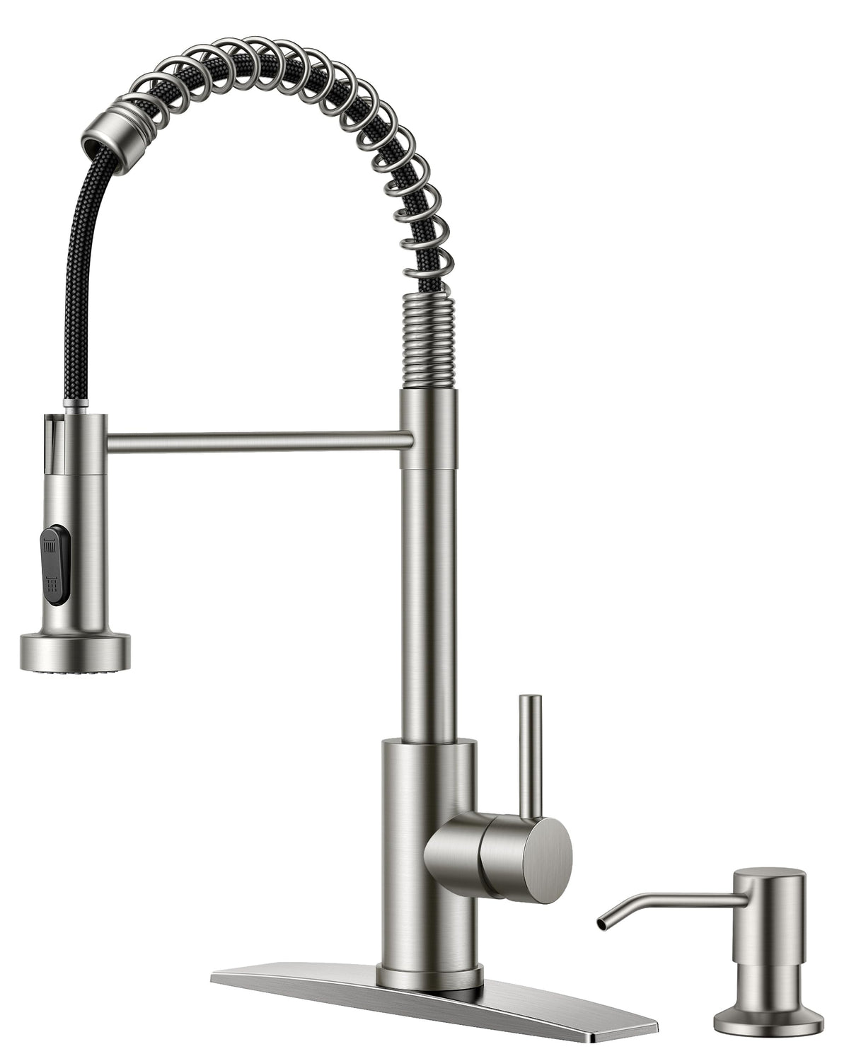 FORIOUS kitchen faucet with brushed-nickel finish for modern, durable styling.