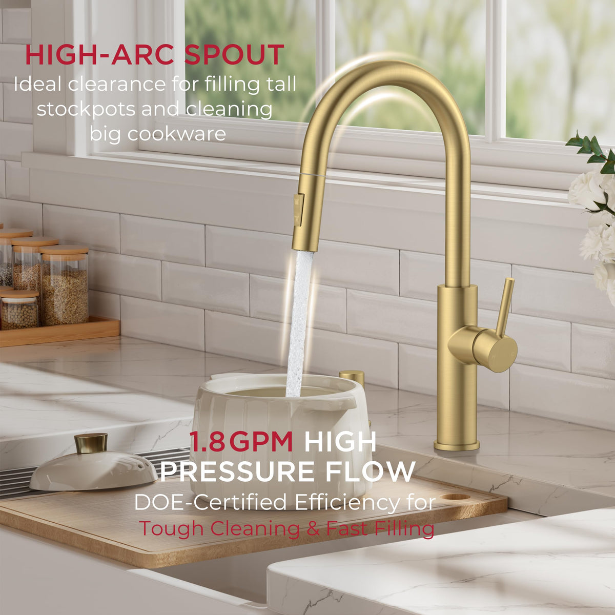 FORIOUS deck mount option supports 1 or 3 hole sinks for versatile setup.