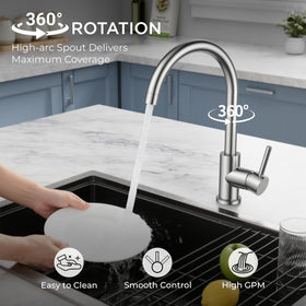 FORIOUS deck-plate faucet installation compatible with 1- or 3-hole sinks