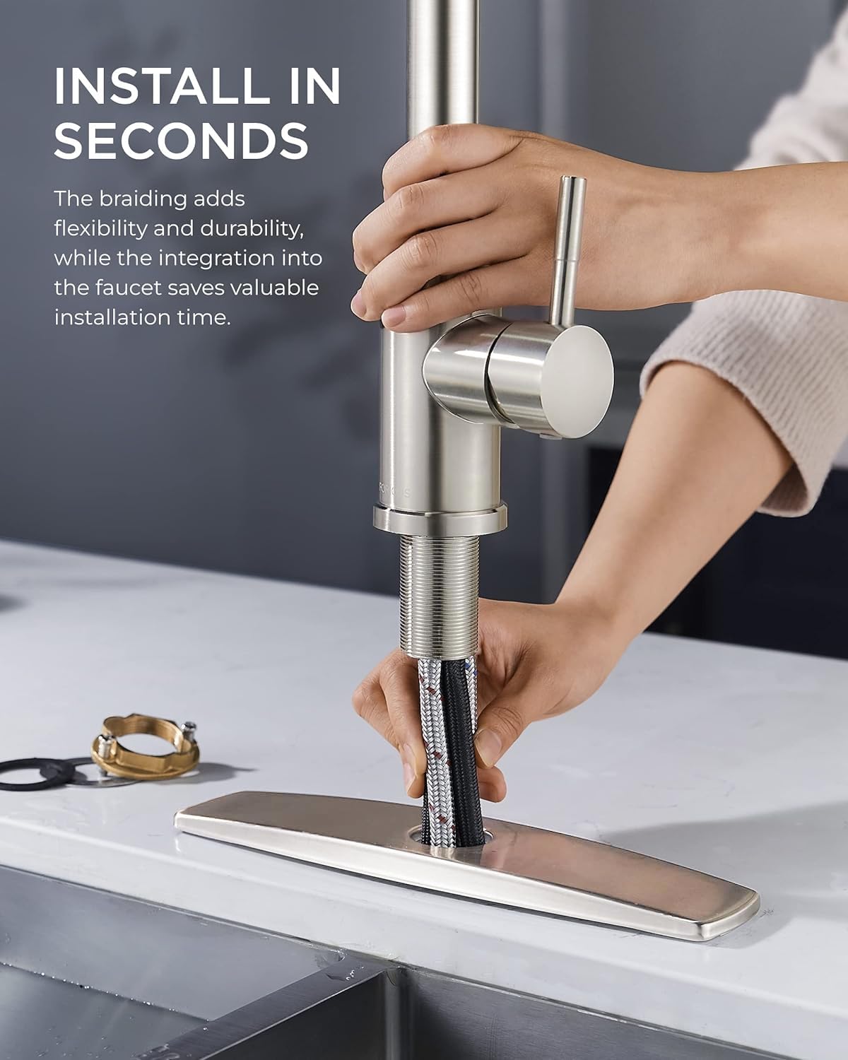 FORIOUS diamond-coated ceramic valve ensures long-lasting drip-free operation.