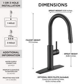 FORIOUS high-arc spout provides generous clearance for large pots