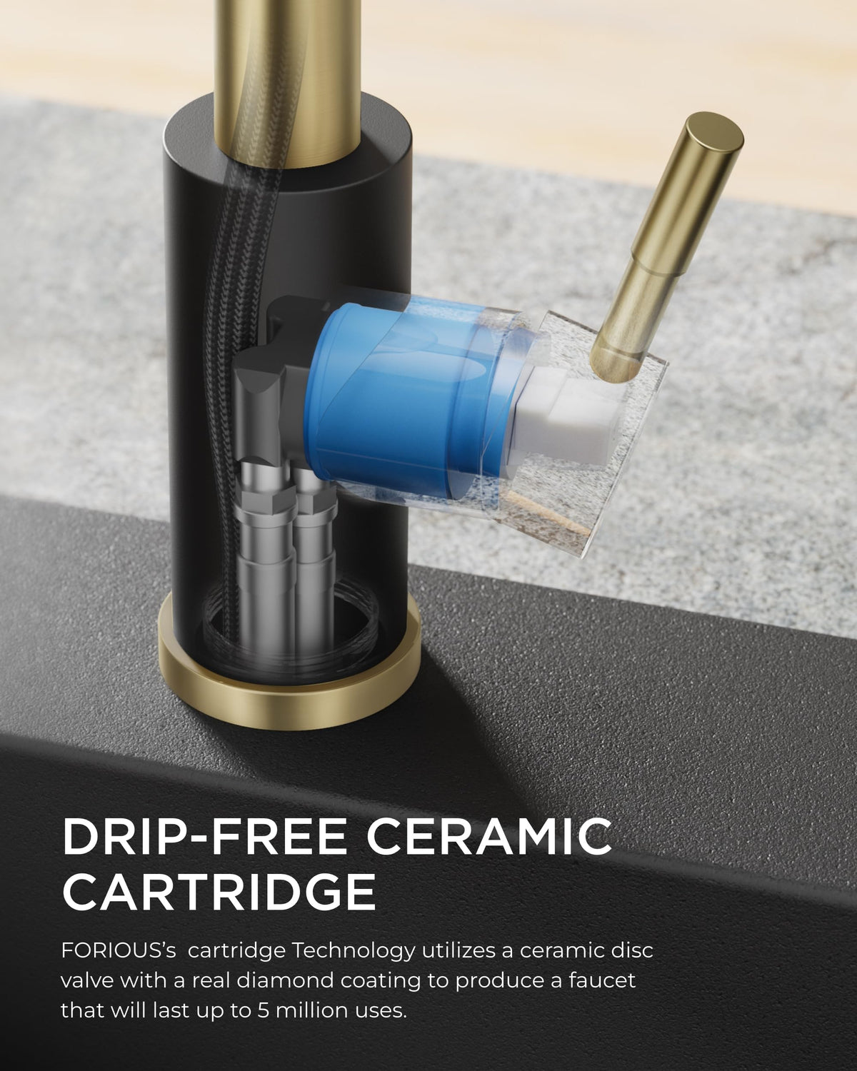FORIOUS lead-free materials ensuring safe kitchen use