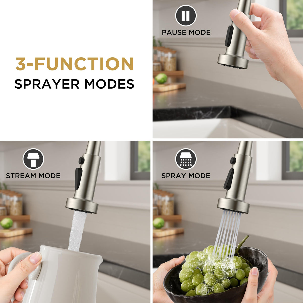 FORIOUS no-lead stainless steel with ceramic cartridge ensures long-lasting performance