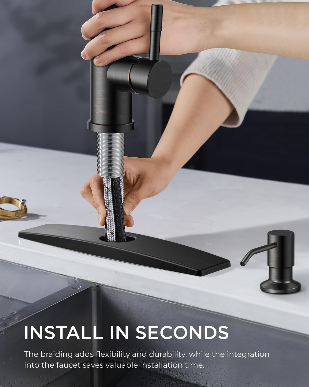 FORIOUS oil rubbed bronze finish adds timeless kitchen style