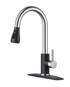 FORIOUS kitchen faucet pull-down-sprayer for easy sink cleanup and versatile control