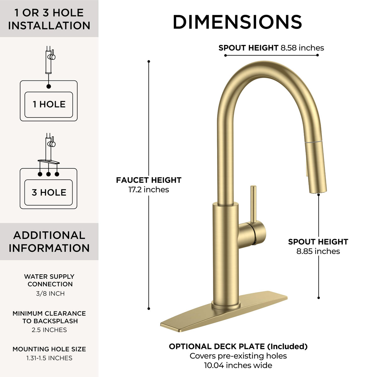 FORIOUS pull down sprayer faucet offering convenient one handed rinse and spray mode switching.
