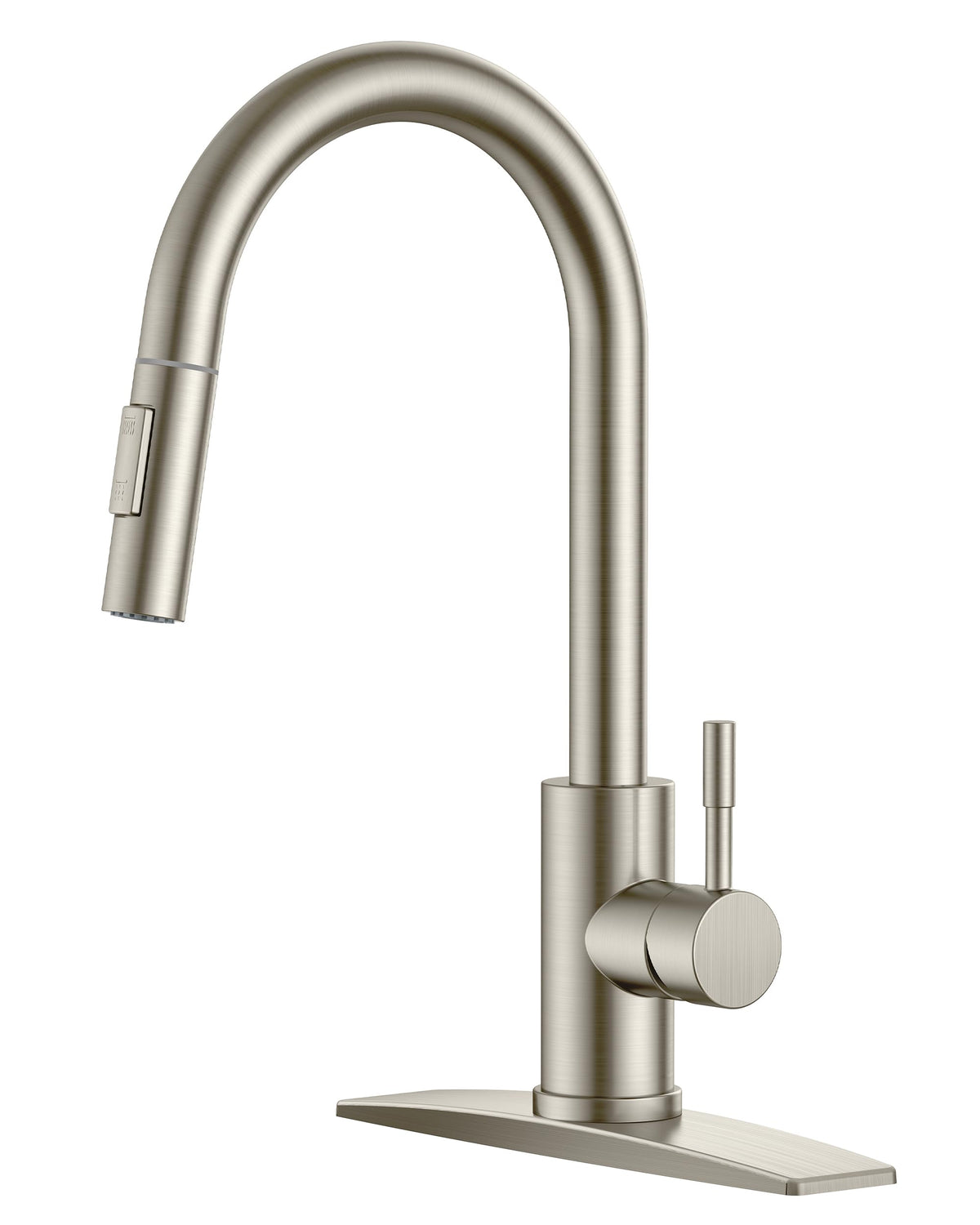 FORIOUS kitchen faucet with pull-down sprayer for easy dish rinsing and pot filling.