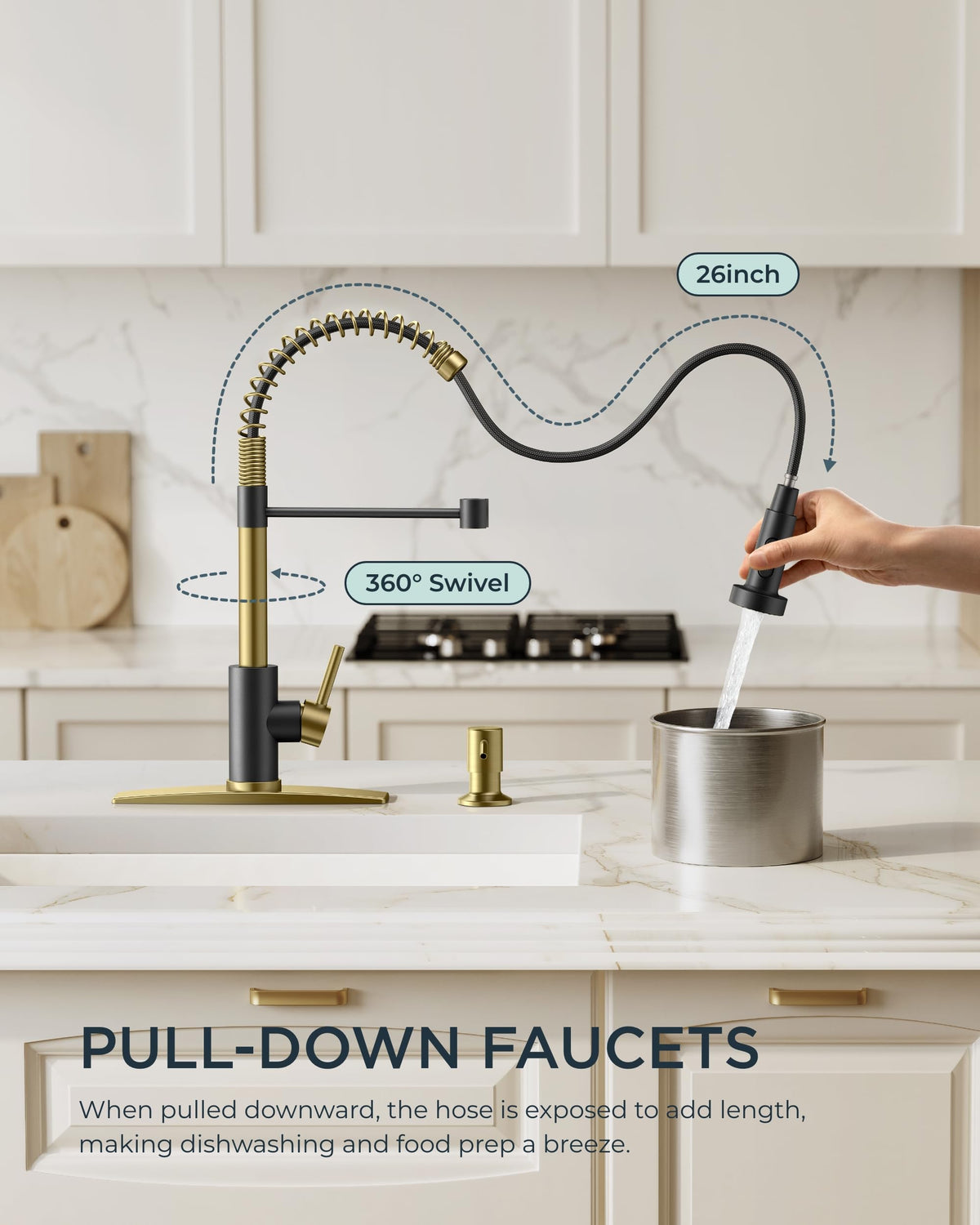 FORIOUS stainless steel body faucet showing durable construction