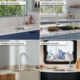 FORIOUS stainless-steel faucet for durable, long-lasting kitchen use