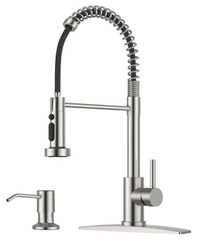 FORIOUS kitchen faucet with pull-down sprayer for flexible reach in sink tasks