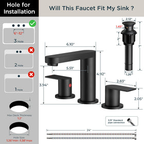 FORIOUS 3-hole installation faucet demonstrates easy, DIY-friendly setup for a refreshed vanity.