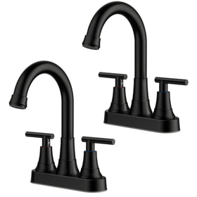 FORIOUS matte black bathroom faucet with 360° swivel spout for versatile sink use