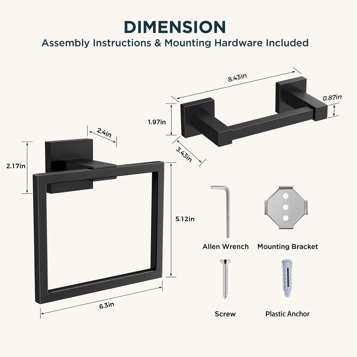 FORIOUS matte black bathroom hardware complements diverse styles