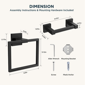FORIOUS matte black bathroom hardware complements diverse styles