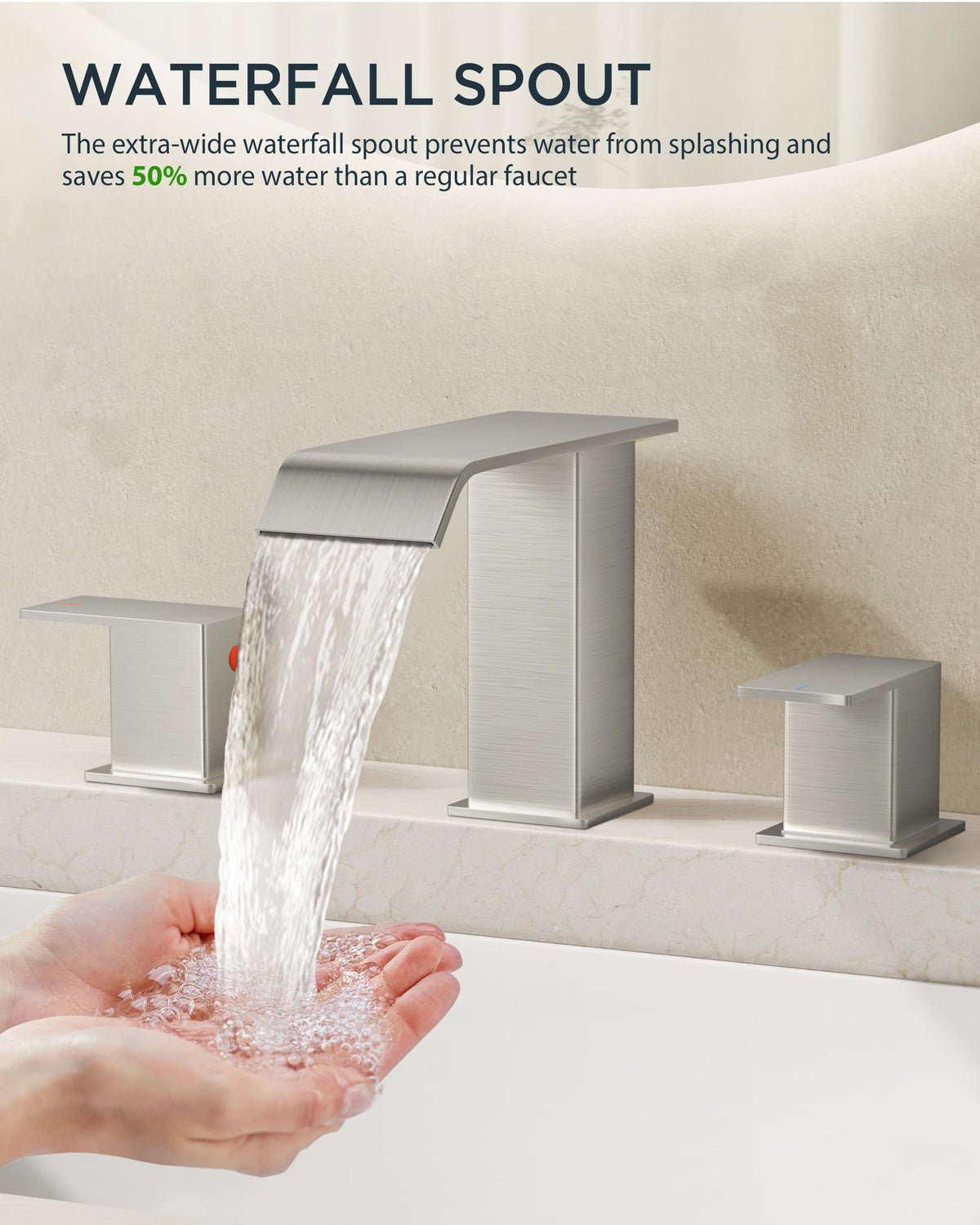 FORIOUS metal pop-up drain included for reliable drainage and easy maintenance