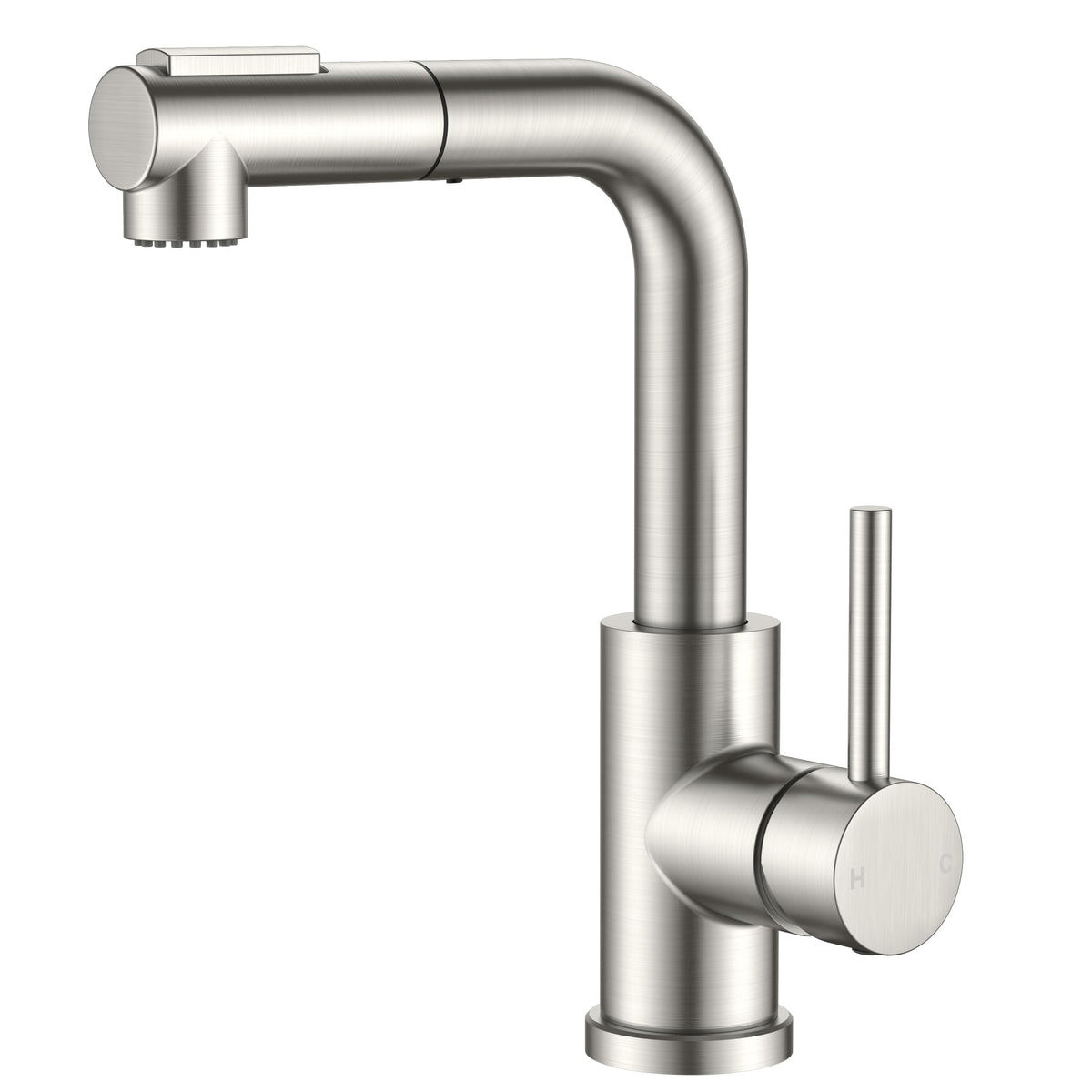 FORIOUS modern bar sink faucet with brushed nickel finish enhances small spaces