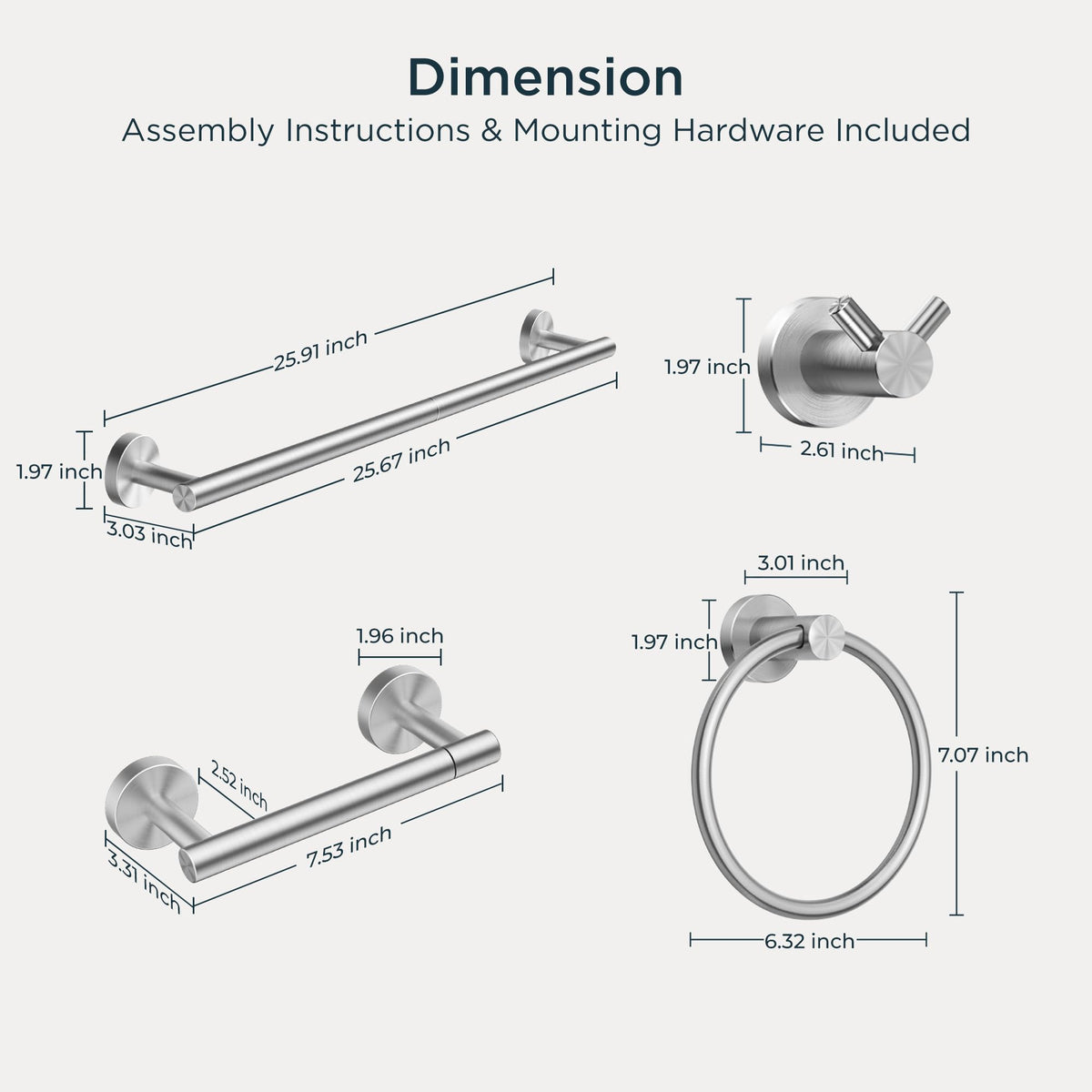 FORIOUS modern bathroom accessories for a sleek look