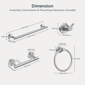 FORIOUS modern bathroom accessories for a sleek look
