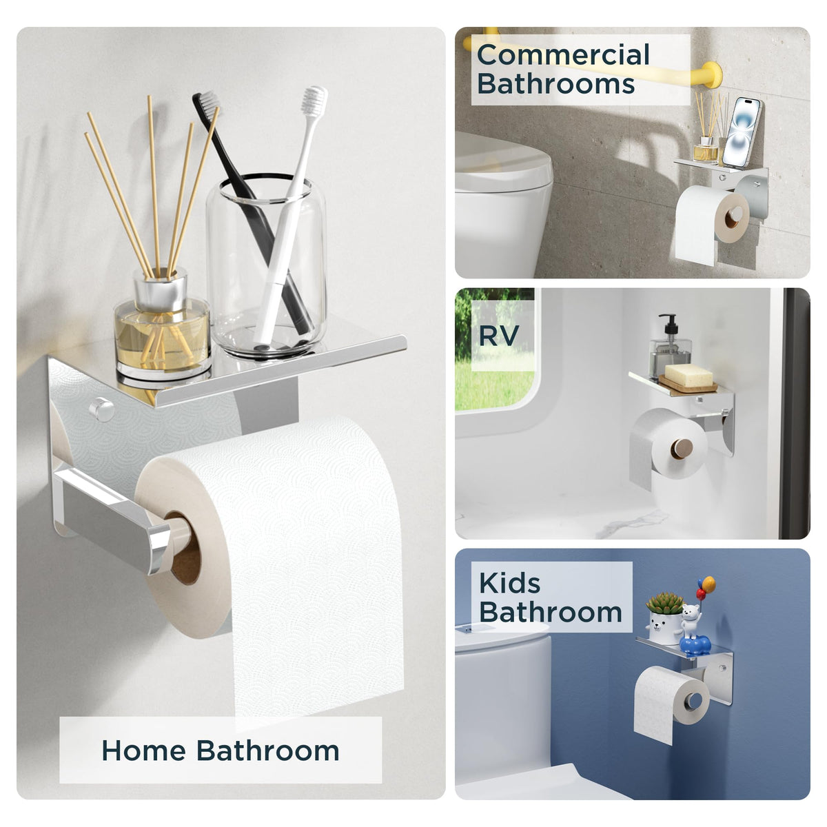 FORIOUS modern bathroom accessory adds stylish organization and clean lines