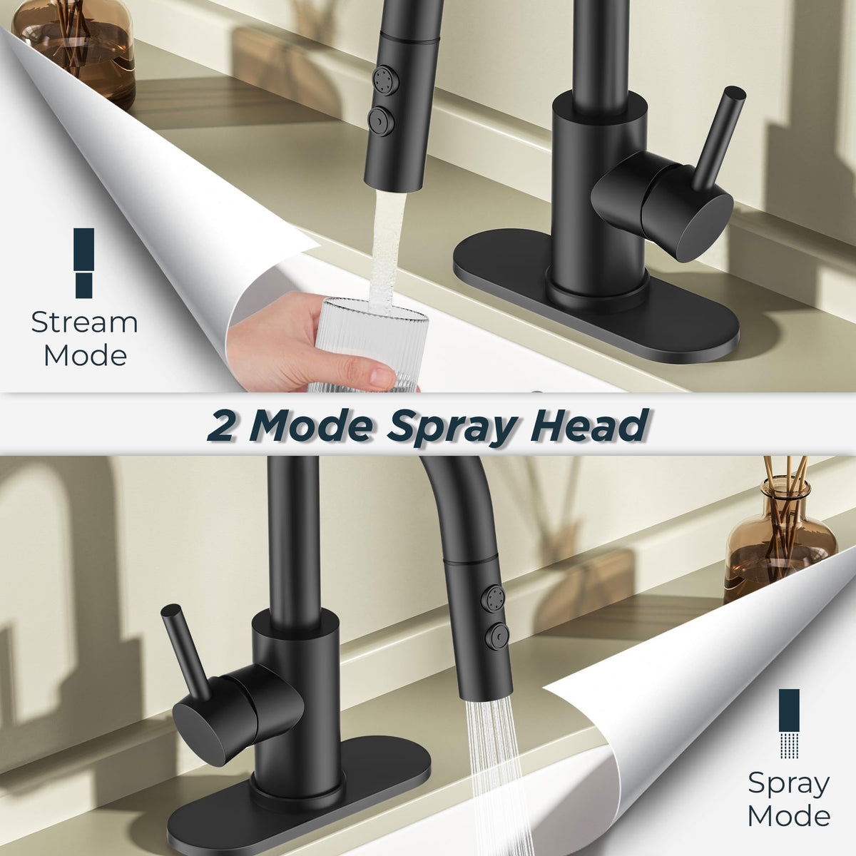 Pop-up drain included with FORIOUS faucet to prevent debris