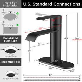 FORIOUS pop up drain included for quick tool-free installation