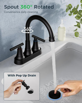 FORIOUS pop-up drain with built-in strainer prevents clogs
