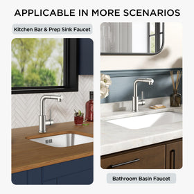 FORIOUS pull-out sprayer bar faucet offers flexible cleaning reach