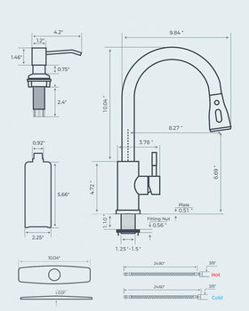 FORIOUS retractable hose provides 360-degree rotation for thorough cleaning around the sink