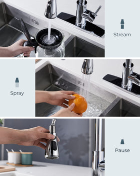 FORIOUS single-handle kitchen faucet for precise control and ease of use