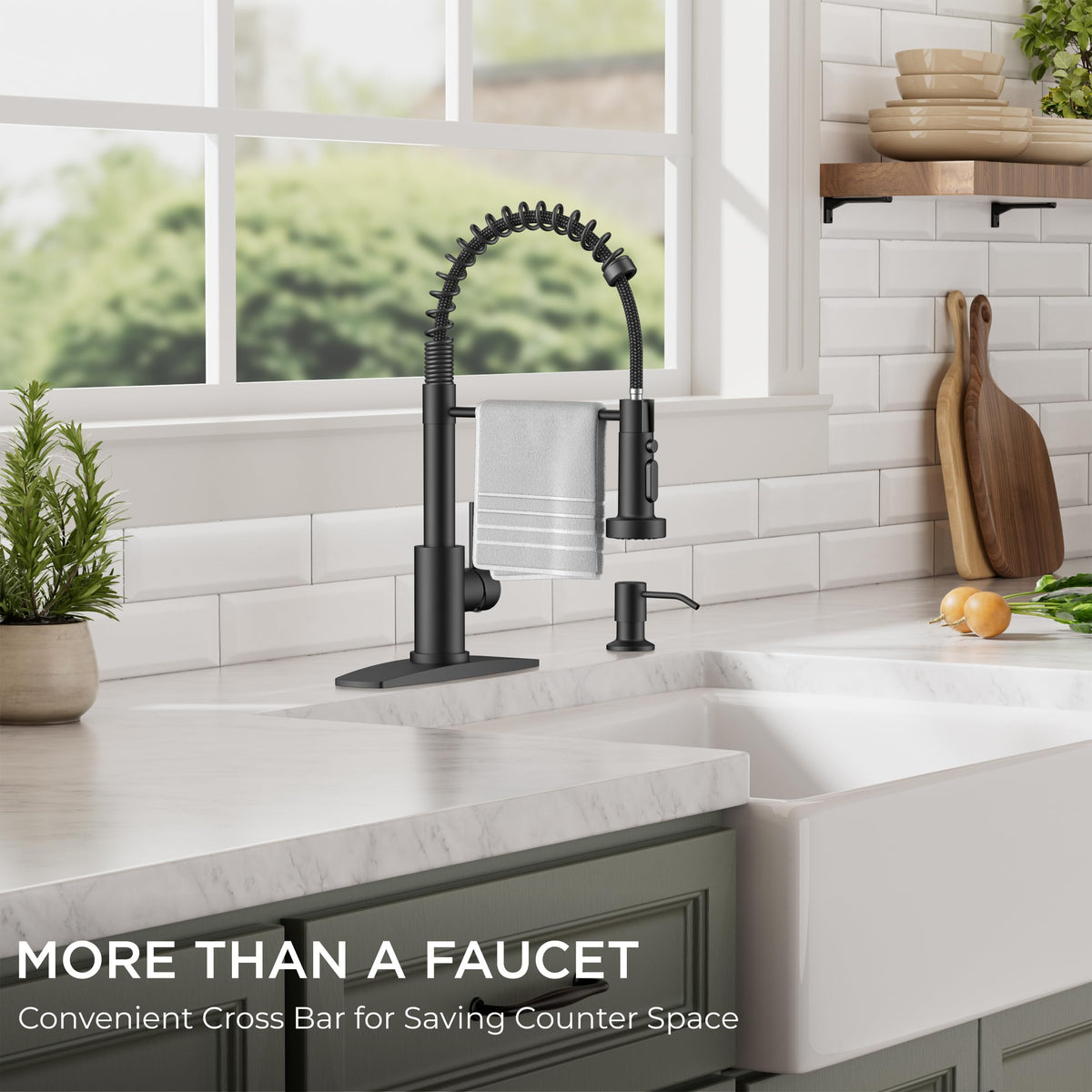 FORIOUS spout reaches 7.87 inches, ideal for tall sinks