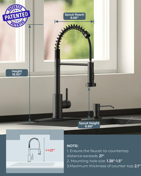 FORIOUS stainless steel faucet with single-handle control for quick use