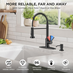 FORIOUS stainless steel faucet with 360-degree swivel for wide reach