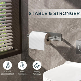 FORIOUS SUS304 stainless steel toilet paper holder showcasing rustproof durability.