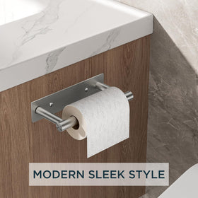 FORIOUS brushed-nickel wall-mount toilet paper holder ready for secure installation.
