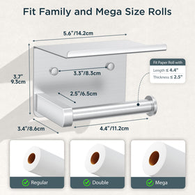 FORIOUS toilet paper holder phone shelf use, keeping your device secure while you multitask.