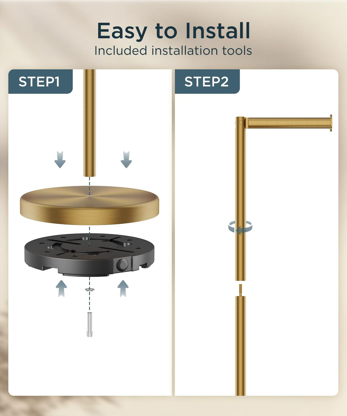 Rust-resistant SUS 304 stainless steel finish on FORIOUS stand.