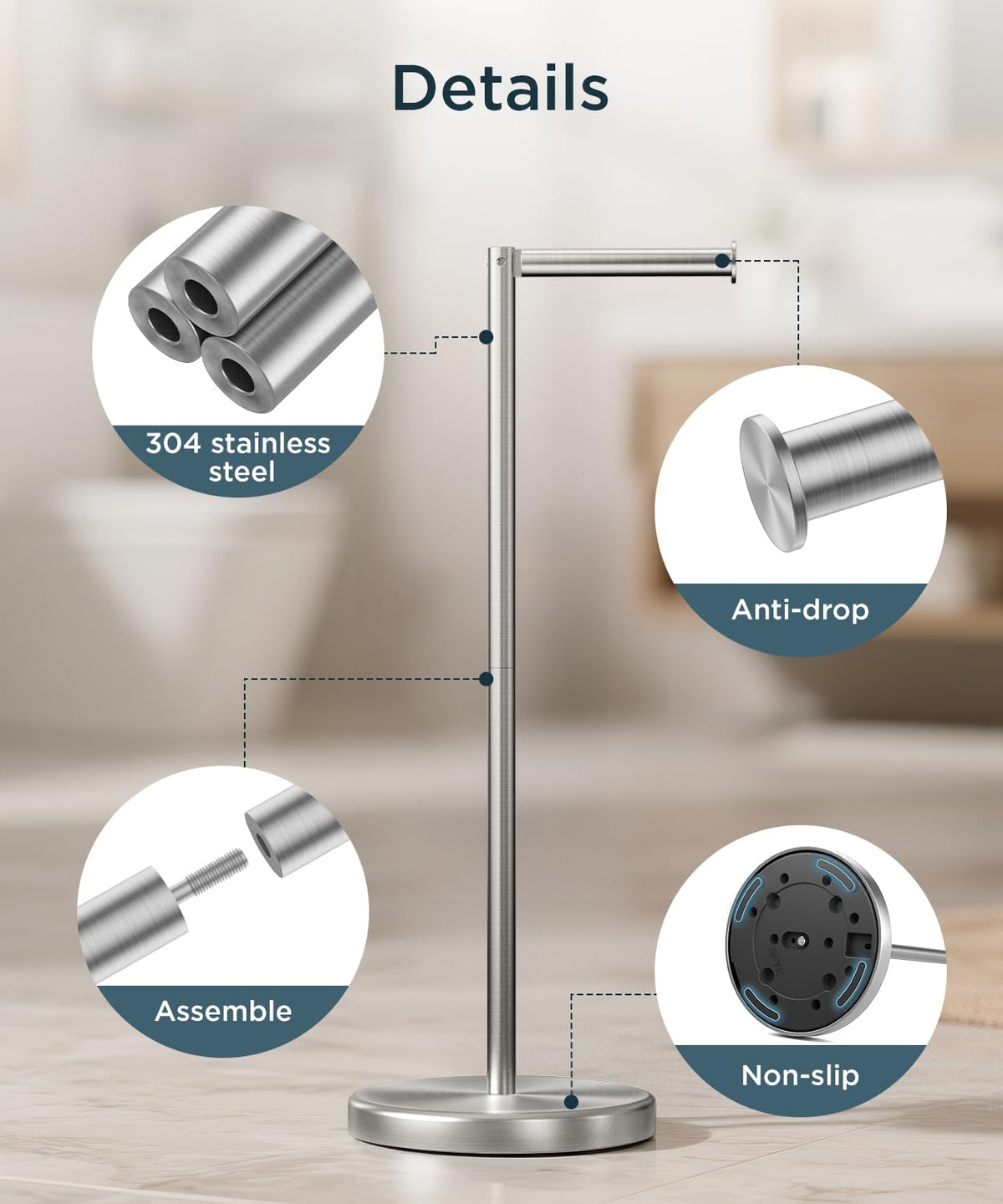 FORIOUS SUS 304 stainless steel resists rust and corrosion.