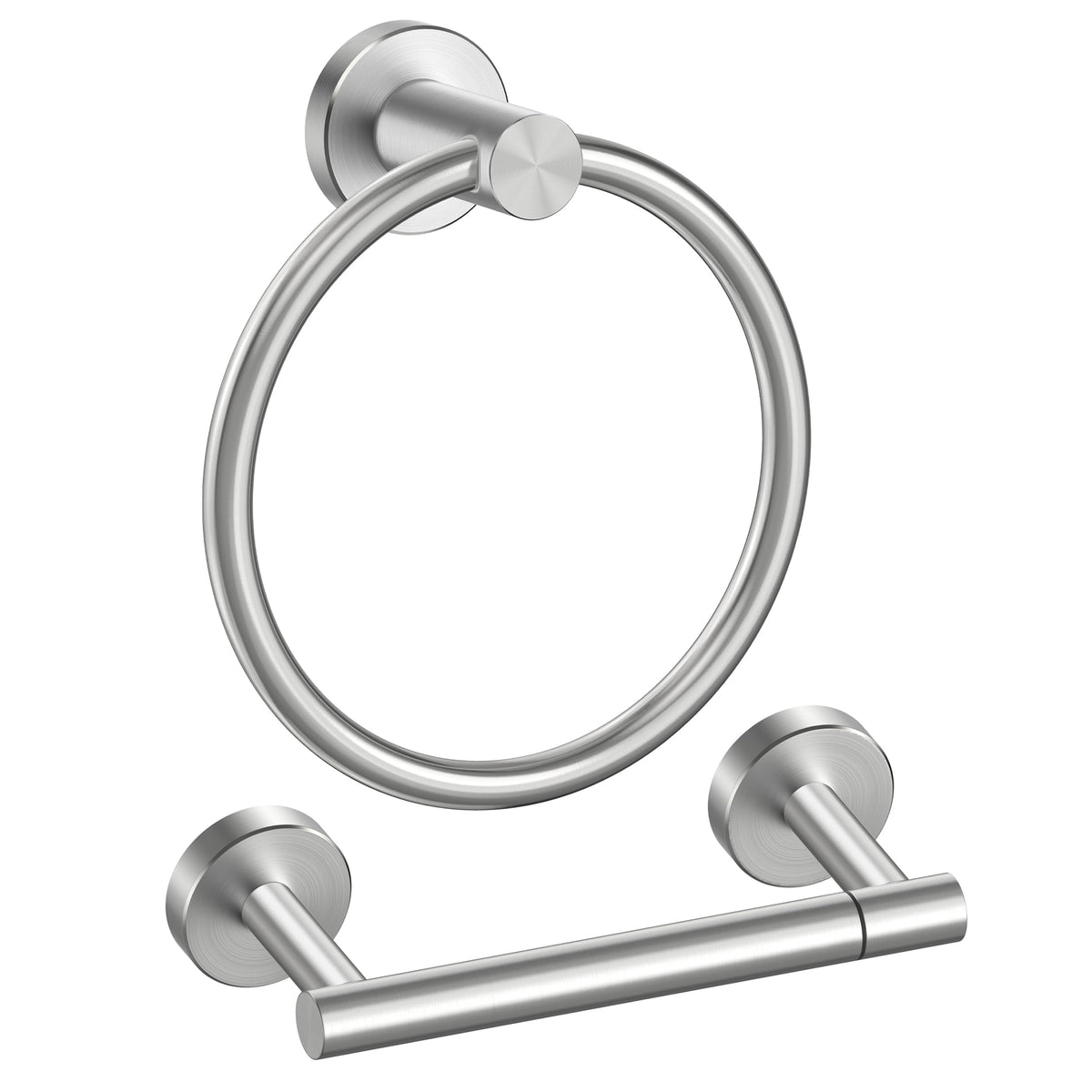 FORIOUS toilet paper holder wall mount in brushed nickel offering rust resistance and easy access.