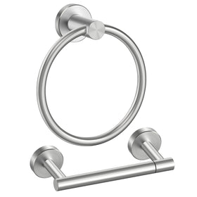 FORIOUS toilet paper holder wall mount in brushed nickel offering rust resistance and easy access.