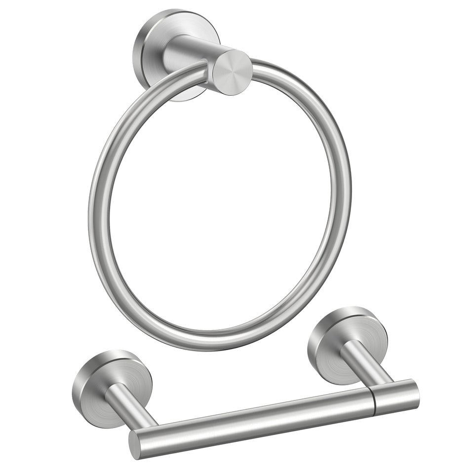 FORIOUS toilet paper holder wall mount in brushed nickel offering rust resistance and easy access.