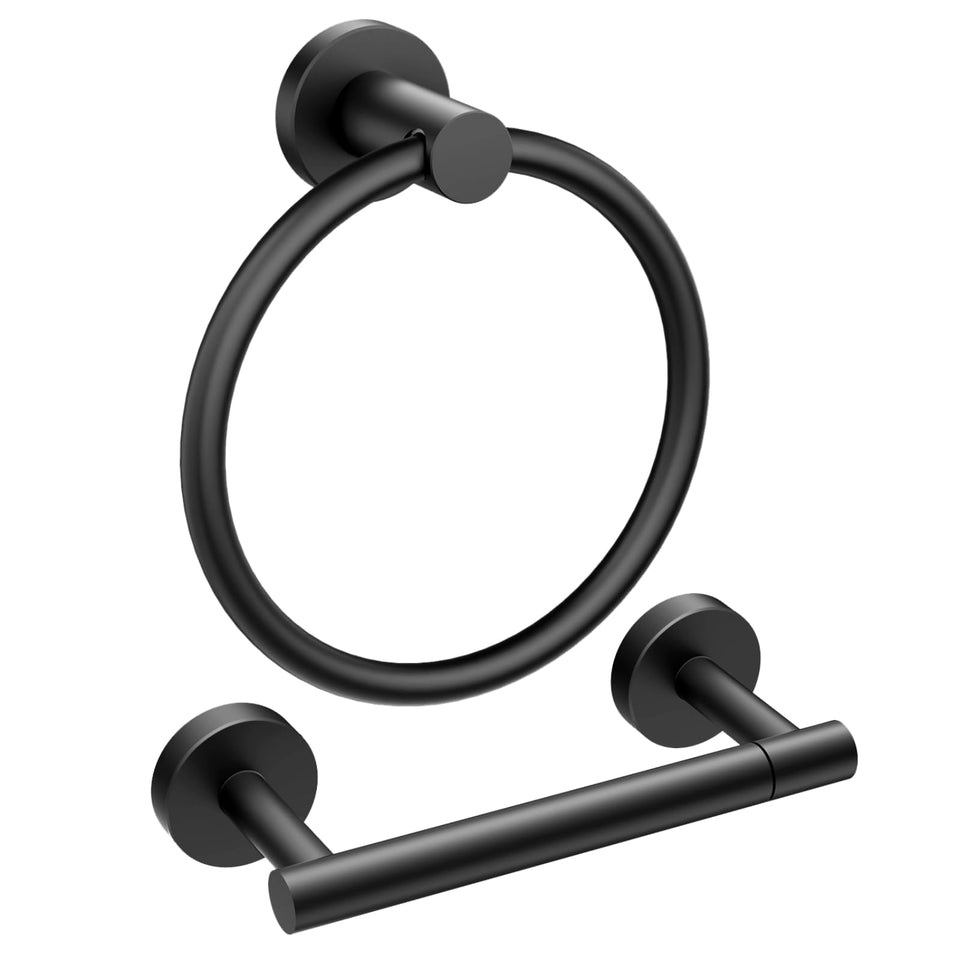 FORIOUS toilet paper holder wall mount with pivoting double posts for effortless roll changes.