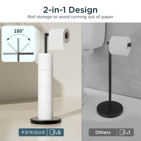 FORIOUS stand offers extra storage for spare rolls