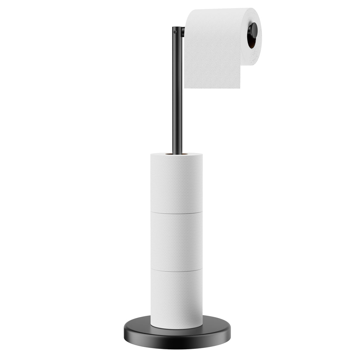 FORIOUS toilet paper stand with weighted base for stable placement