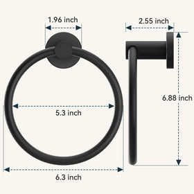 FORIOUS heavy-duty SUS304 towel ring resists rust and scratches.